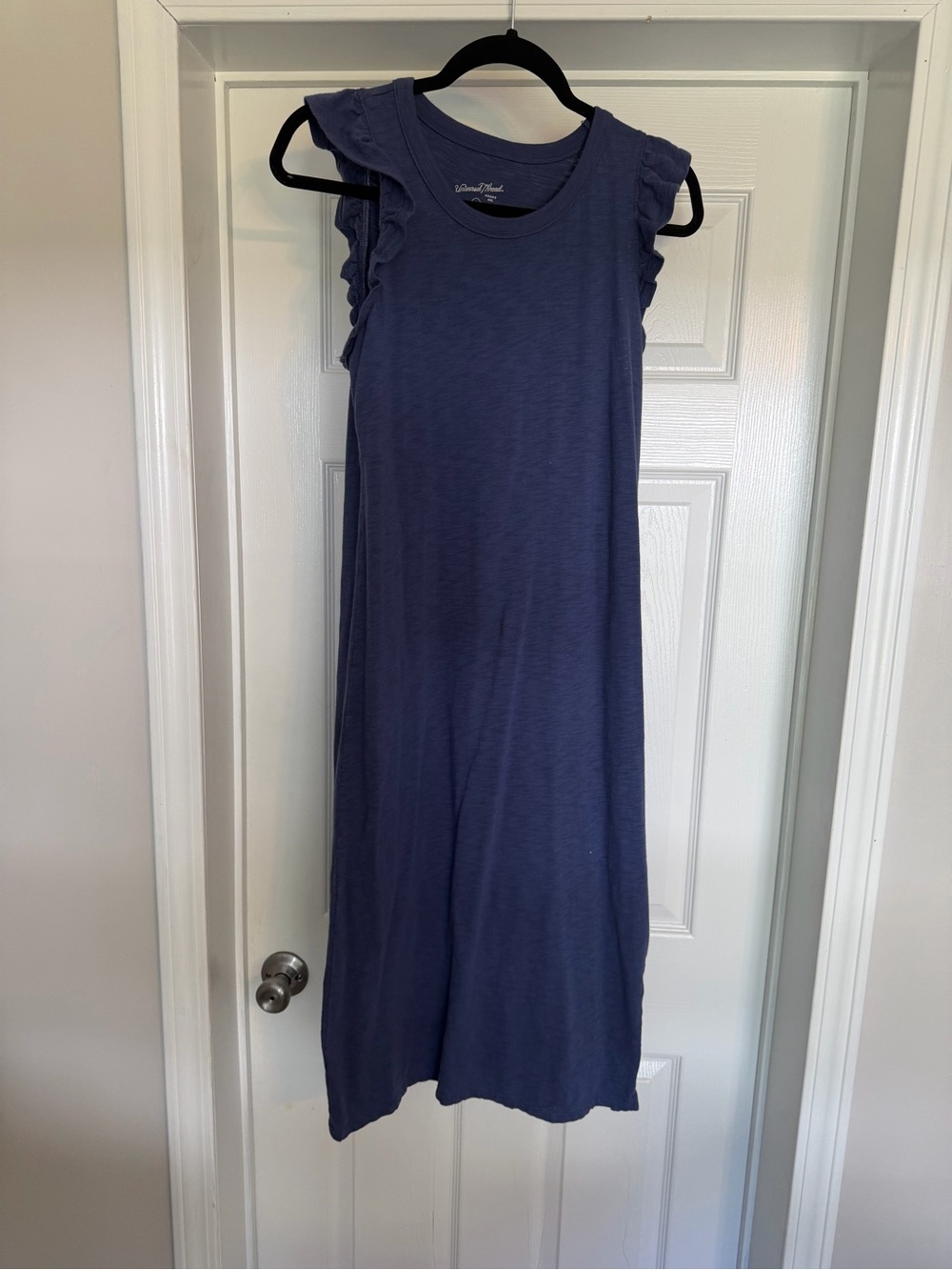 Universal Thread Navy Blue Ruffle Sleeve Maxi Dress